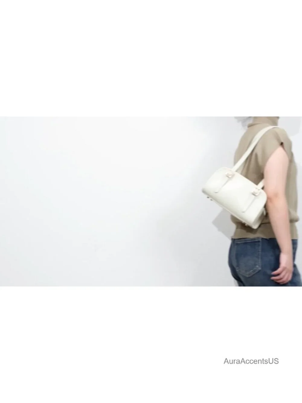Leather Swing Zip Shoulder Bag Hobo Handbag with Adjustable Strap